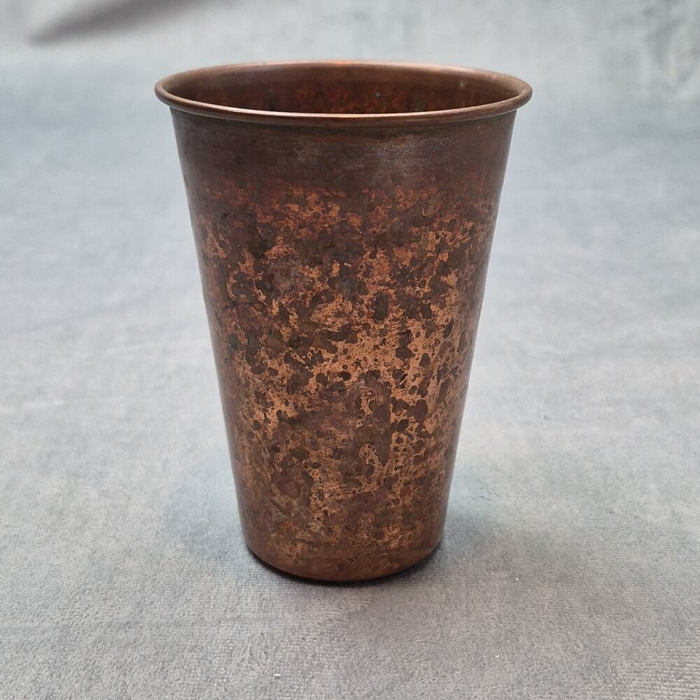 Vintage Solid Copper Medieval Renaissiance Tumbler Cup Drinkware 5"